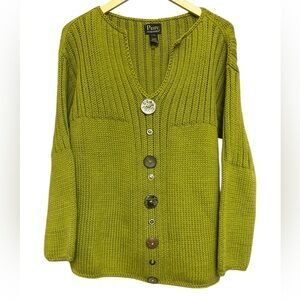 PURE Handknit 100% Cotton Sweater 3/4 Sleeves